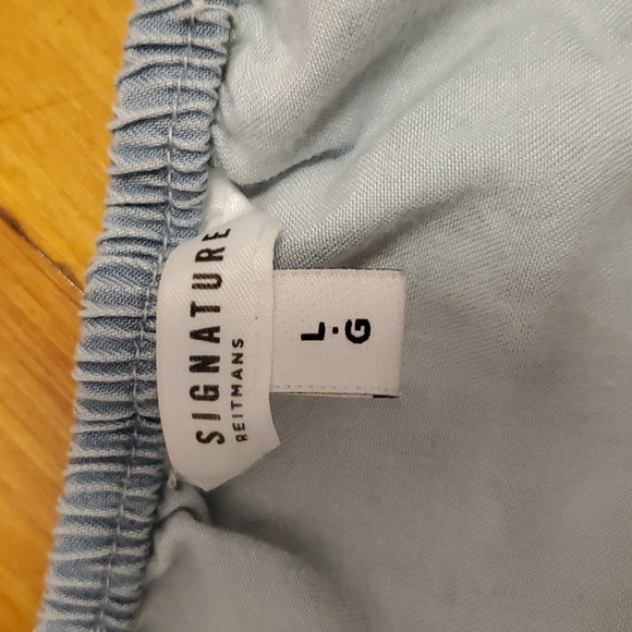 NWOT Reitmans Tencel Romper. Light blue. Belt. Size L. - Picture 5 of 9